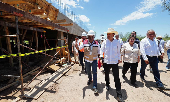 Supervisa avance de obra de la extensión UTH Ures el gobernador Durazo